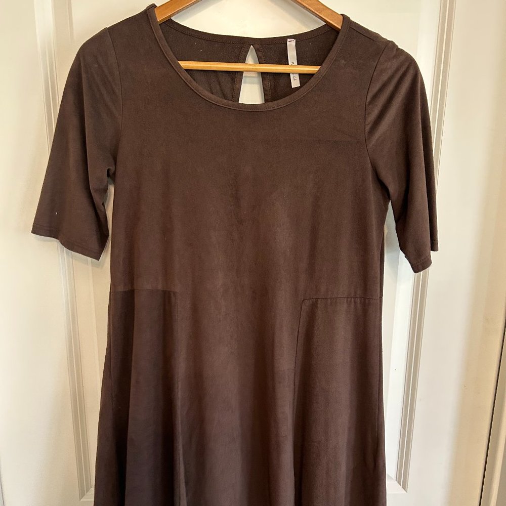Noble U Faux Suede Mini Dress